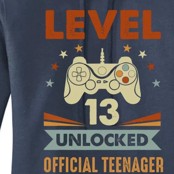 13th Birthday Level 13 Unlocked Teenager Women's Pullover Hoodie