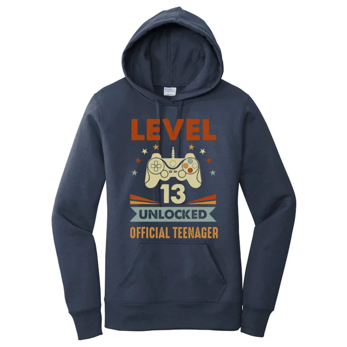 13th Birthday Level 13 Unlocked Teenager Women's Pullover Hoodie