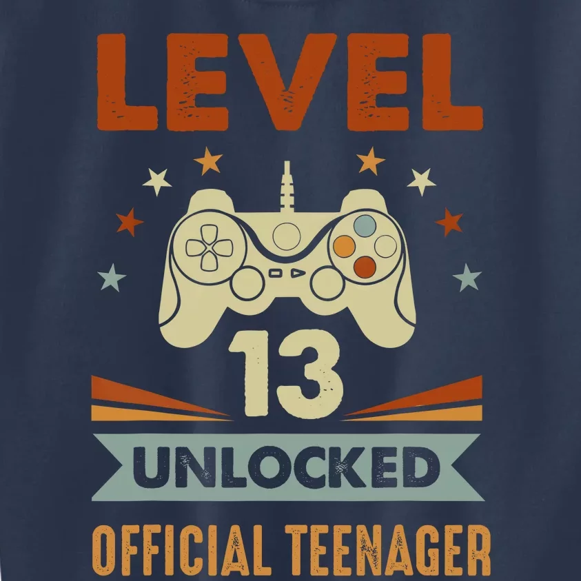 13th Birthday Level 13 Unlocked Teenager Kids Sweatshirt