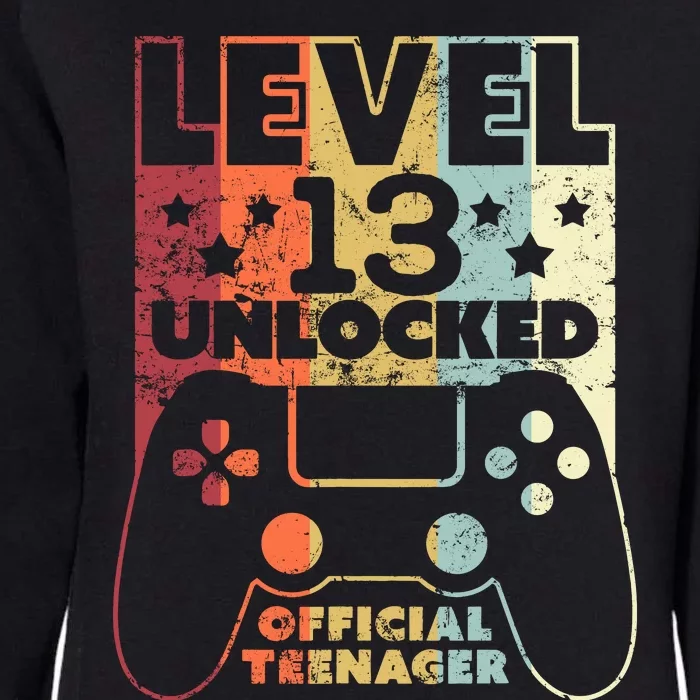 13th Birthday Level 13 Unlocked Official Teenager Womens California Wash Sweatshirt