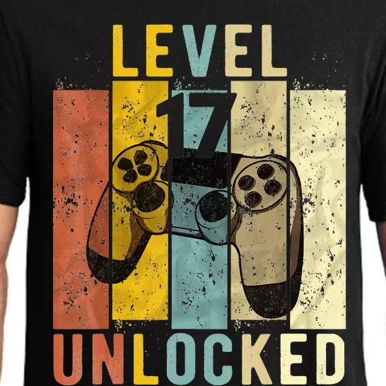 17Th Birthday Level 17 Unlocked Video Gamer Pajama Set