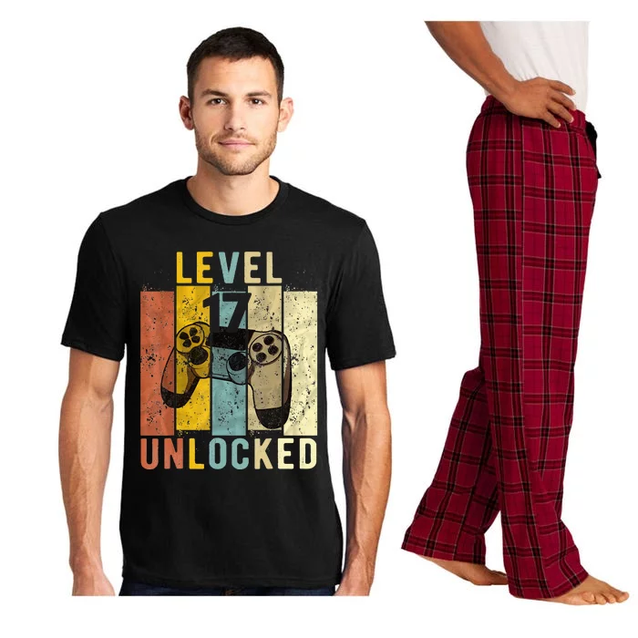 17Th Birthday Level 17 Unlocked Video Gamer Pajama Set