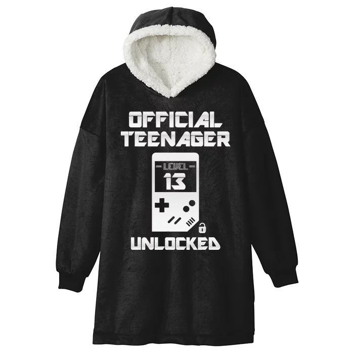 13th Birthday Level 13 Unlocked Hooded Wearable Blanket