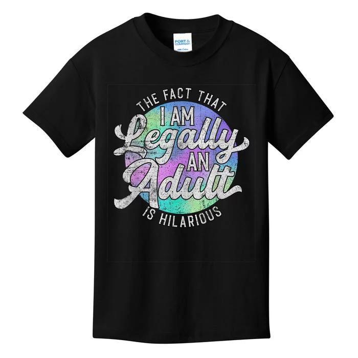 18th Birthday Legally An Adult Hilarious Bday Kids T-Shirt