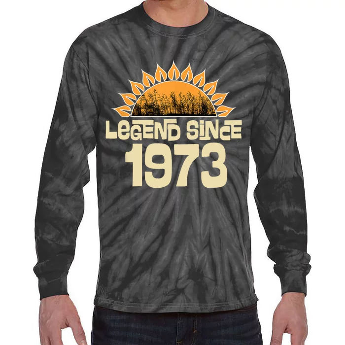 1973 Birthday Legend Since Retro Vintage Tie-Dye Long Sleeve Shirt