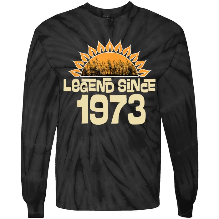 1973 Birthday Legend Since Retro Vintage Tie-Dye Long Sleeve Shirt