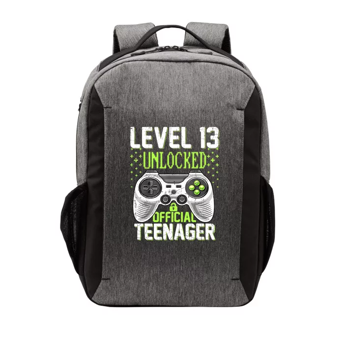 13th Birthday Level 13 Unlocked Funny Teenager Game Vector Backpack