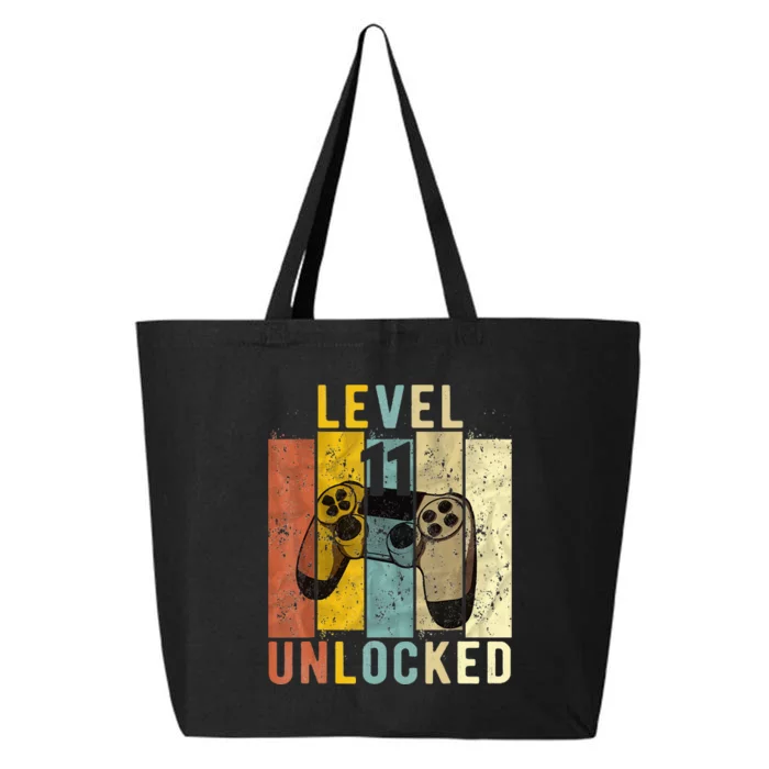 11Th Birthday Level 11 Unlocked Video Gamer 25L Jumbo Tote