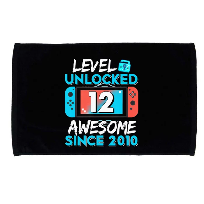 12Th Birthday  Level 12 Unlocked Awesome 2010 Video Gamer Microfiber Hand Towel