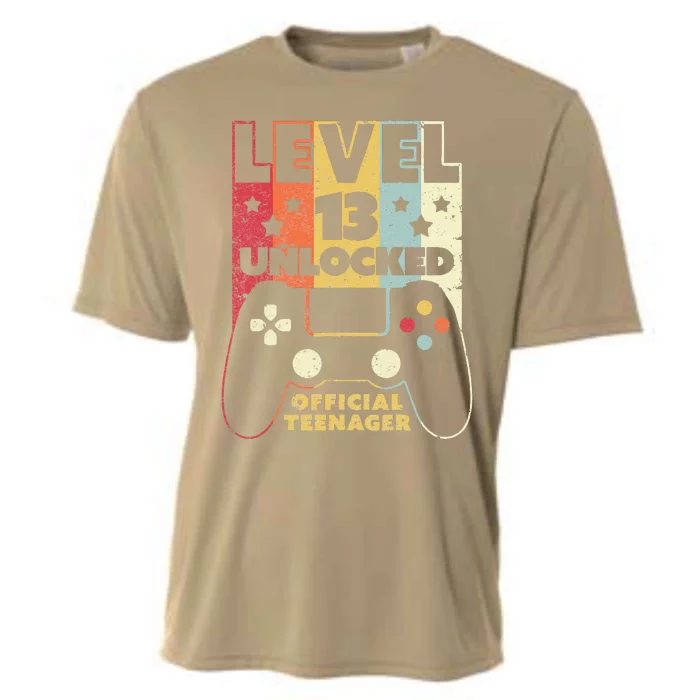 13th Birthday . Level 13 Unlocked, Nager Cooling Performance Crew T-Shirt