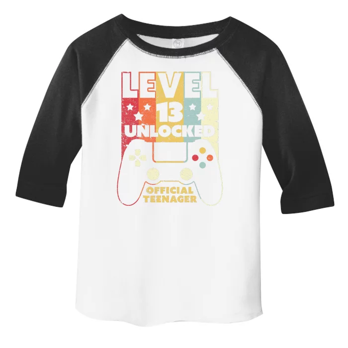 13th Birthday . Level 13 Unlocked, Nager Toddler Fine Jersey T-Shirt