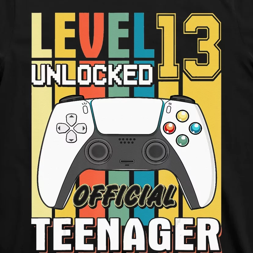 13Th Birthday  Level 13 Unlocked Official Teenager T-Shirt