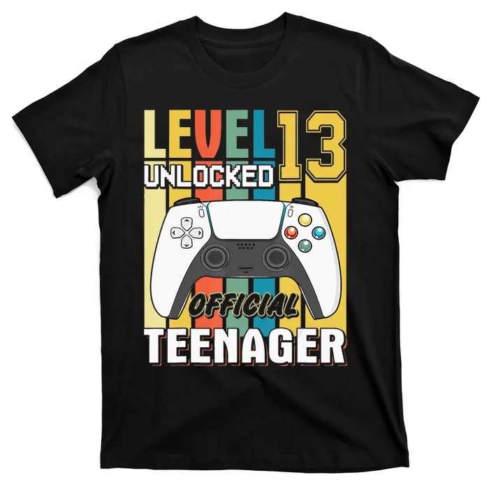 13Th Birthday  Level 13 Unlocked Official Teenager T-Shirt