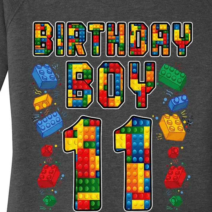 11th Birthday Master Builder 11 Years Old Block Building Women's Perfect Tri Tunic Long Sleeve Shirt