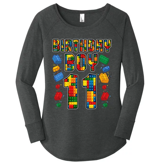 11th Birthday Master Builder 11 Years Old Block Building Women's Perfect Tri Tunic Long Sleeve Shirt