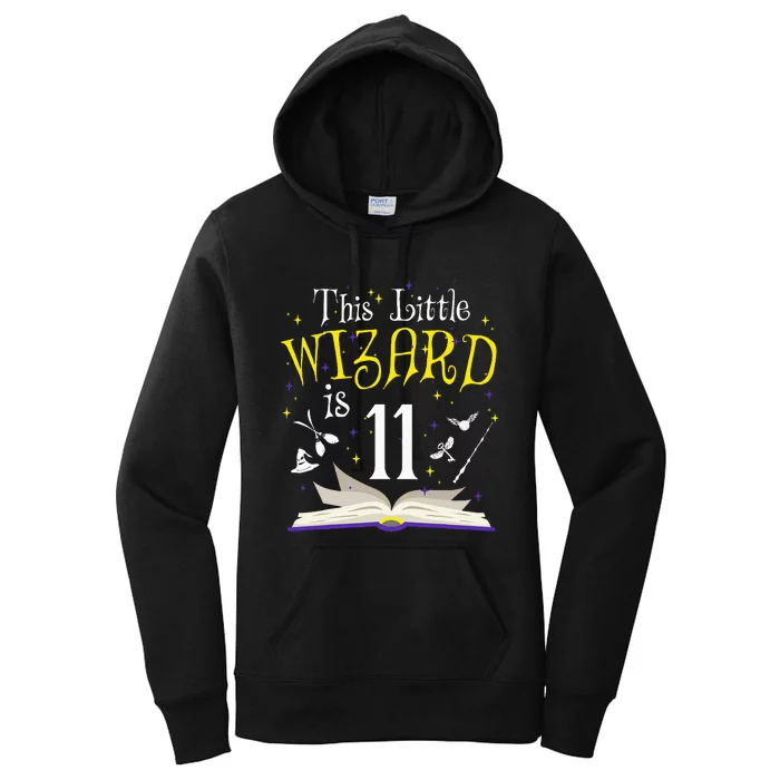 11th Bday Magic Wizard 11 Year Old Birthday Matching Family Women's Pullover Hoodie