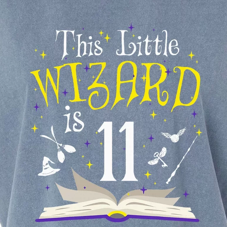 11th Bday Magic Wizard 11 Year Old Birthday Matching Family Garment-Dyed Women's Muscle Tee