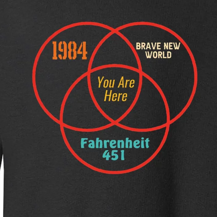 1984 Brave New World You Are Here Fahrenheit 451 Toddler Sweatshirt