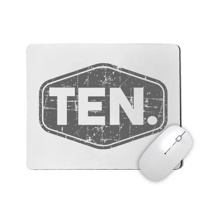 10th Birthday Of Boy Or Girl 10 Years Old Ten Mousepad