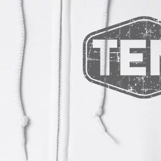 10th Birthday Of Boy Or Girl 10 Years Old Ten Full Zip Hoodie