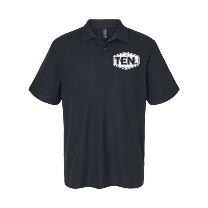 10th Birthday of 10 years old ten Softstyle Adult Sport Polo