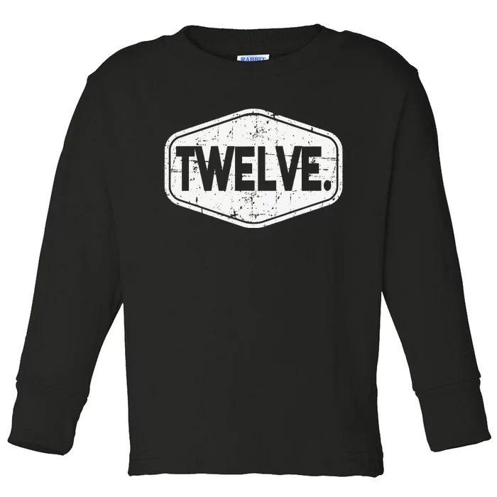 12th Birthday of 12 years old twelve Toddler Long Sleeve Shirt