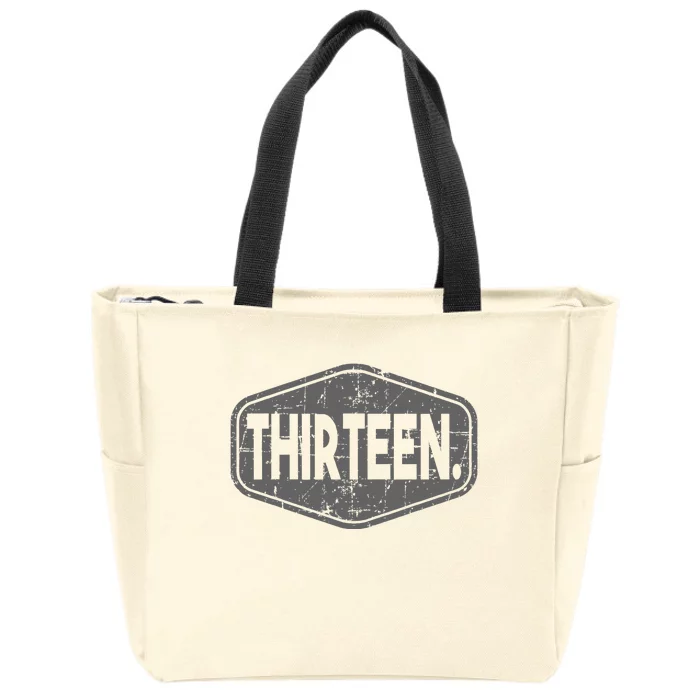 13th Birthday Of Boy Or Girl 13 Years Old Thirteen Zip Tote Bag