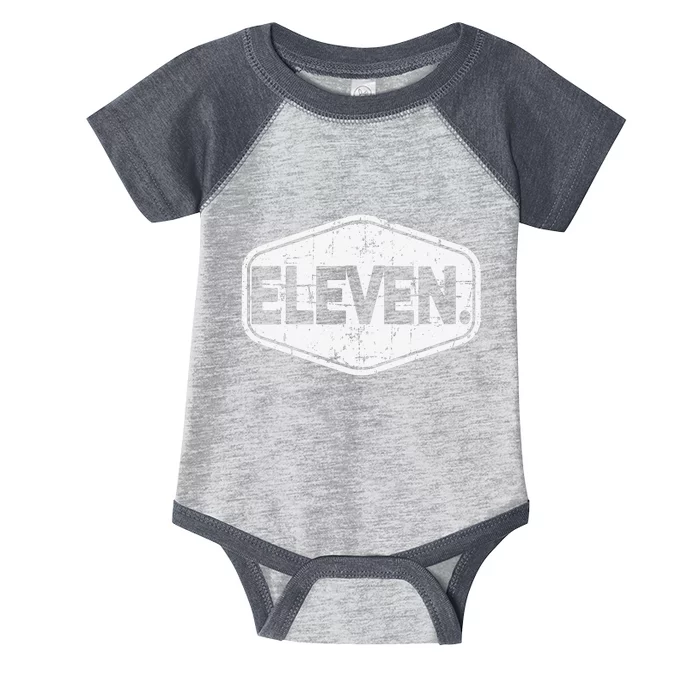 11th Birthday of 11 years old eleven Infant Baby Jersey Bodysuit