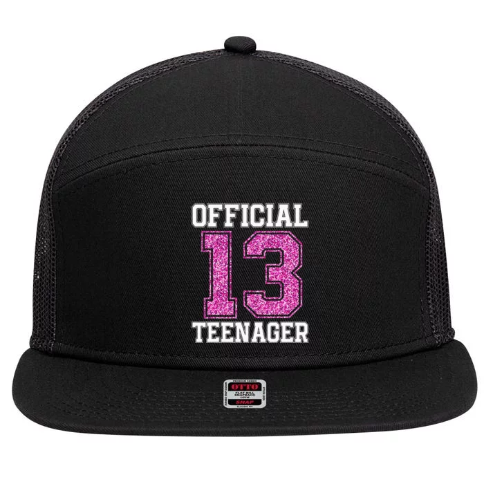 13th Birthday OFFICIAL TEENAGER 2010 Bday 7 Panel Mesh Trucker Snapback Hat