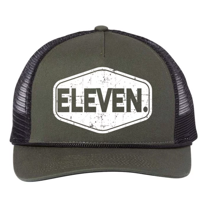 11th Birthday Of Boy Or Girl, 11 Years Old, Eleven Retro Rope Trucker Hat Cap