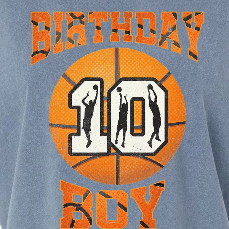 10th Birthday Outfit Basketball Ten 10 Year Old Funny Garment-Dyed Women's Muscle Tee