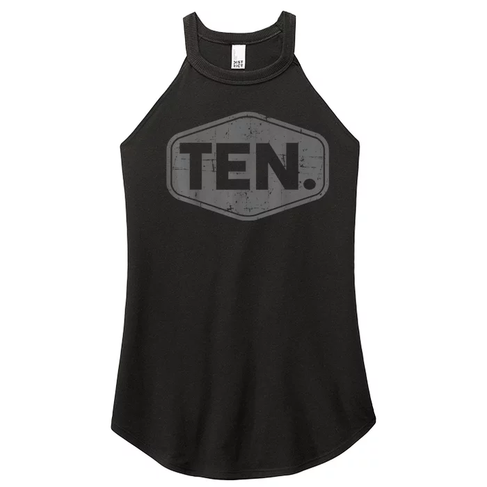 10th Birthday of Boy or Girl, 10 years old, ten Women’s Perfect Tri Rocker Tank