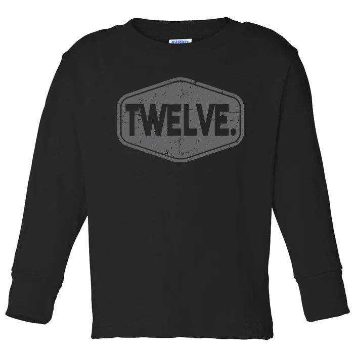 12th Birthday of 12 years old twelve Toddler Long Sleeve Shirt