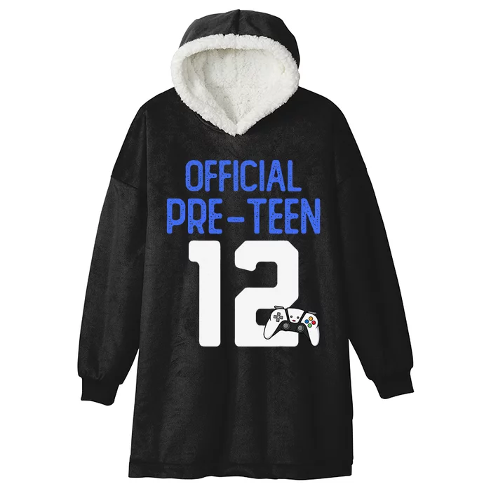 12th Birthday Party Pre Teen 12 Years Old Hooded Wearable Blanket