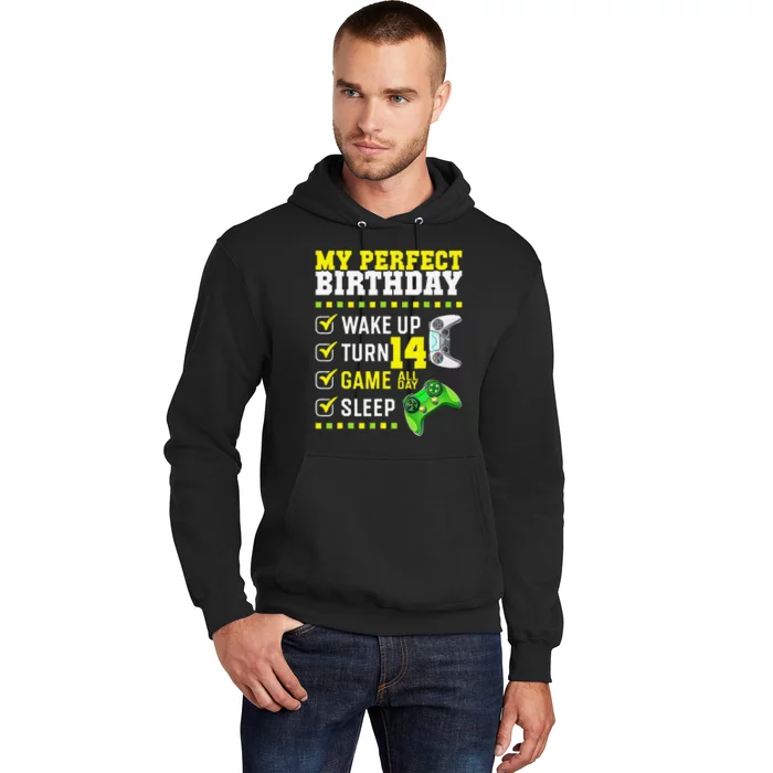 14th Birthday Party Perfect For Gamer 14 Years Olds Hoodie