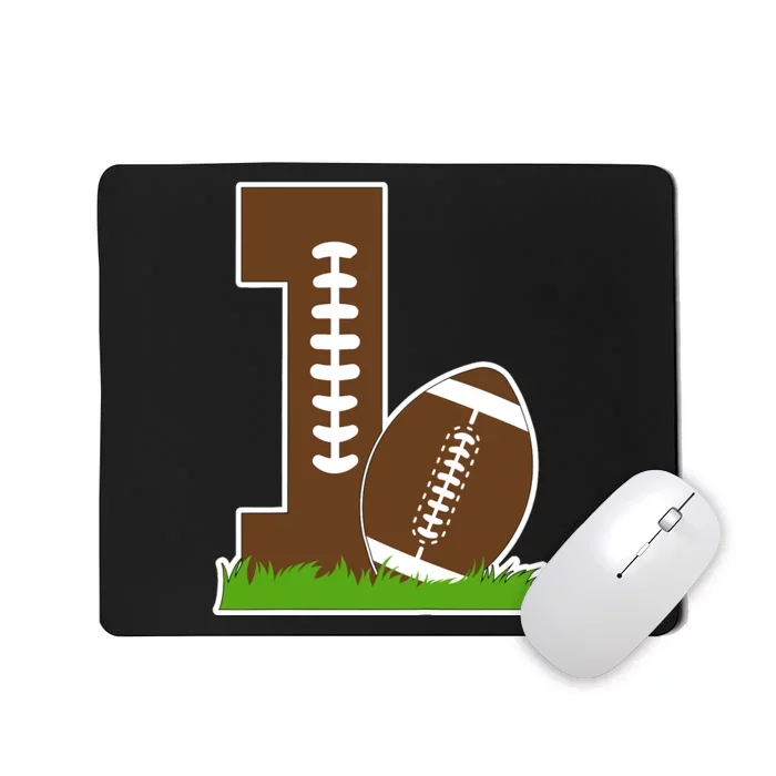 1st Birthday Party Football Boy One Year Old Football Player Mousepad