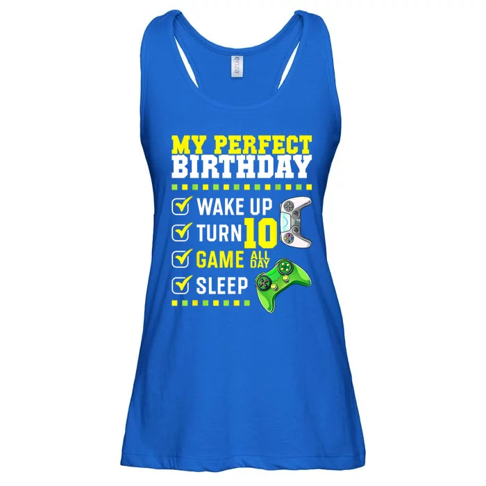 10th Birthday Party Perfect For Gamer 10 Years Old Boy Ladies Essential Flowy Tank