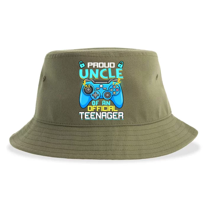 13th Birthday Proud Uncle Teenager Video Game Meaningful Gift Sustainable Bucket Hat