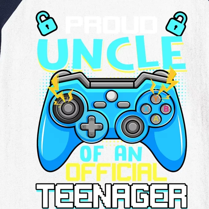 13th Birthday Proud Uncle Teenager Video Game Meaningful Gift Baseball Sleeve Shirt