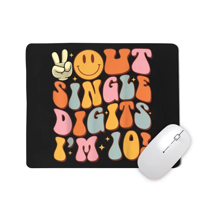 10th Birthday Peace Out Single Digit IM 10 Party Mousepad