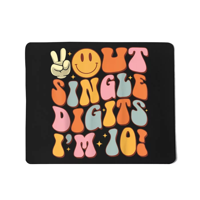 10th Birthday Peace Out Single Digit IM 10 Party Mousepad