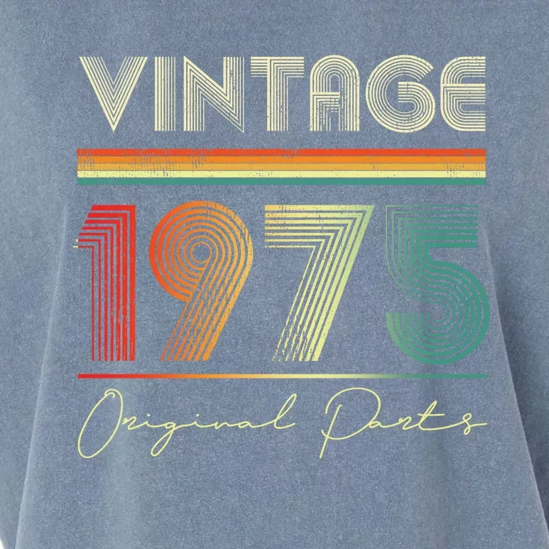 1975 Birthday Retro Original Parts 48th Birthday Garment-Dyed Women's Muscle Tee