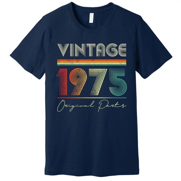 1975 Birthday Retro Original Parts 48th Birthday Premium T-Shirt