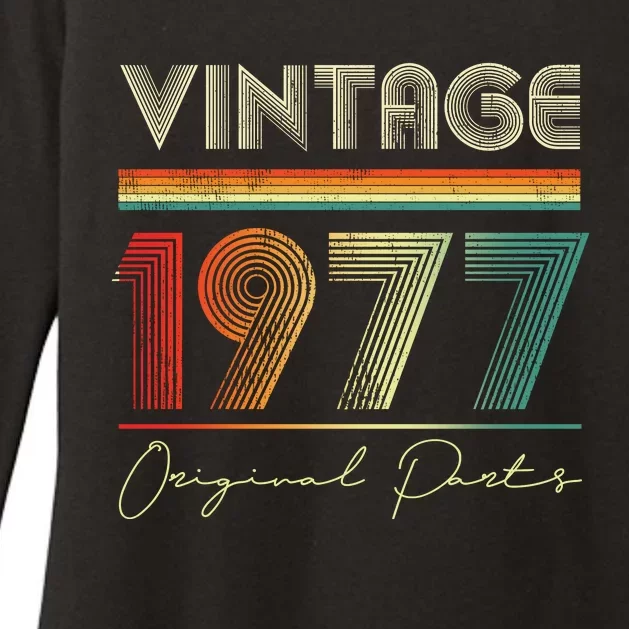 1977 Birthday Retro Original Parts 46th Birthday Womens CVC Long Sleeve Shirt