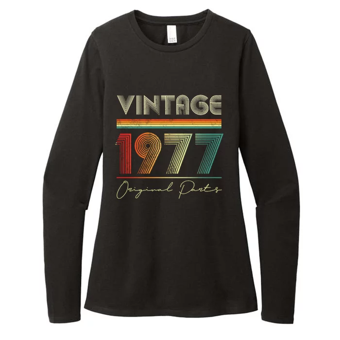 1977 Birthday Retro Original Parts 46th Birthday Womens CVC Long Sleeve Shirt