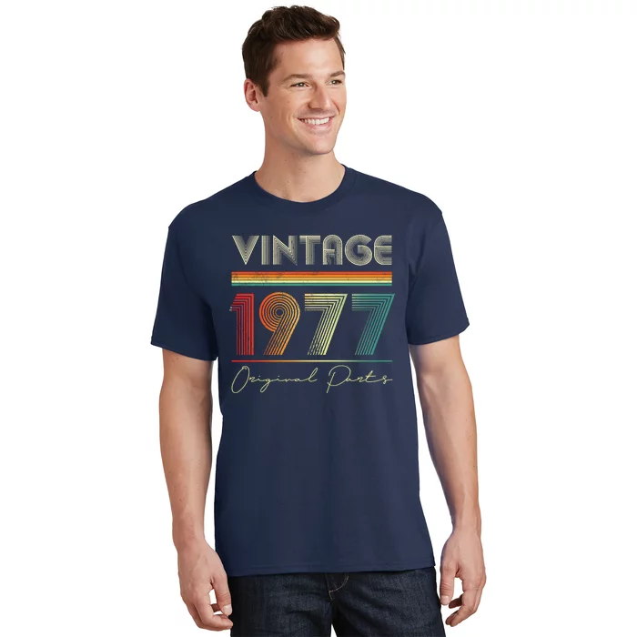 1977 Birthday Retro Original Parts 46th Birthday T-Shirt