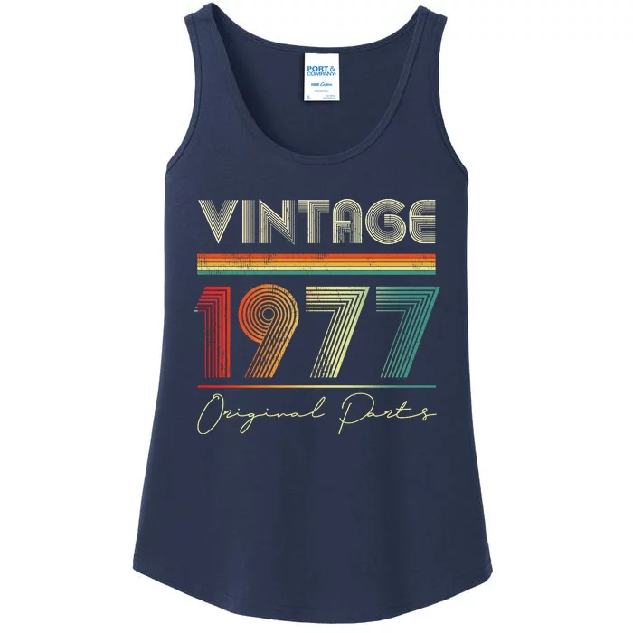 1977 Birthday Retro Original Parts 46th Birthday Ladies Essential Tank