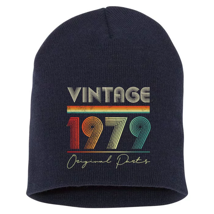 1979 Birthday Retro Original Parts 44th Birthday Short Acrylic Beanie