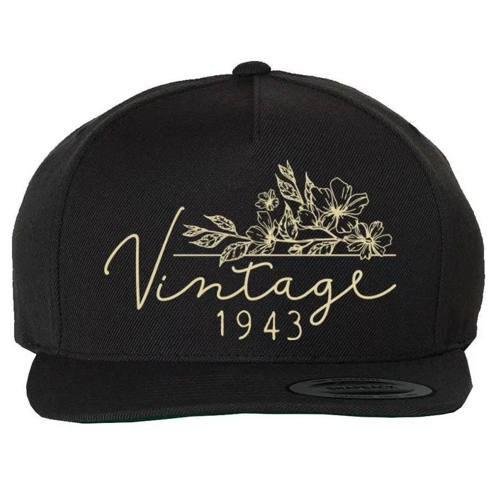 1943 Birthday Retro Original Parts 80th Birthday Wool Snapback Cap