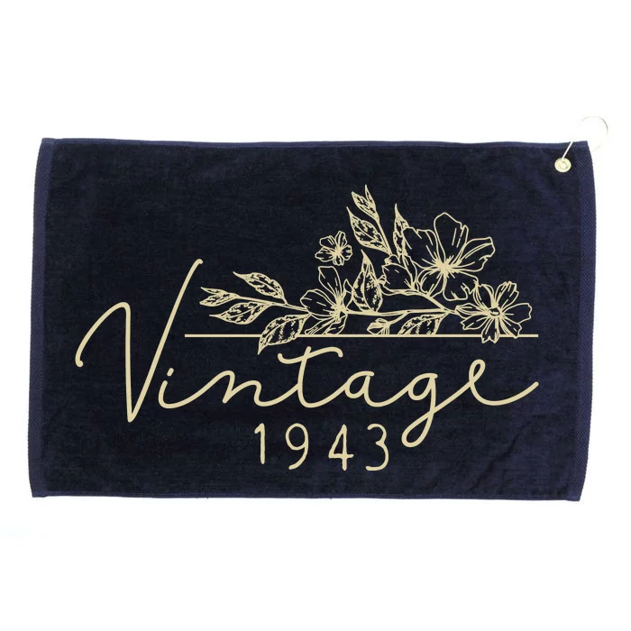 1943 Birthday Retro Original Parts 80th Birthday Grommeted Golf Towel